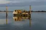 Barcone di pescatori sulla foce del Po, di Albachiara